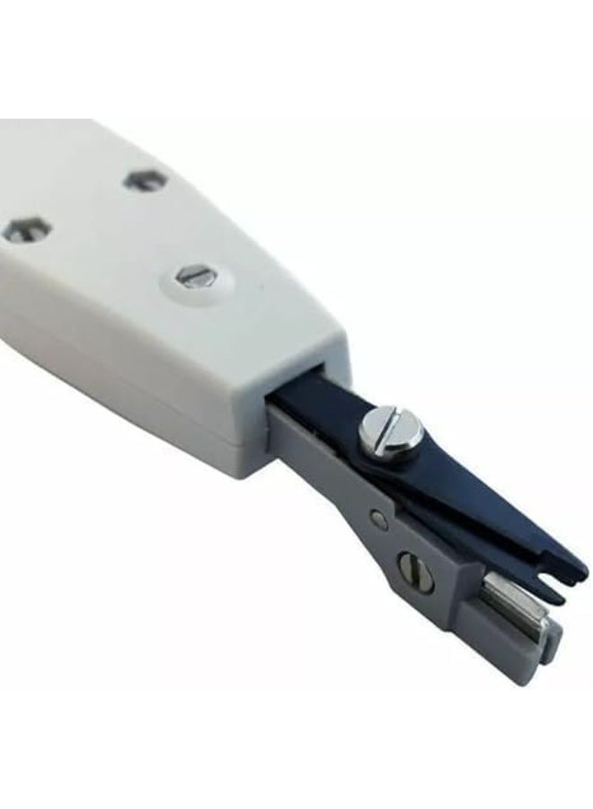 Salab Professional Punch Down Tool for RJ45/RJ11 Cat5e/Cat6 Network & Telecom Cables with Impact Terminal Insertion, Wire Stripper Combo, for Ethernet & Telephone Socket - Image 3